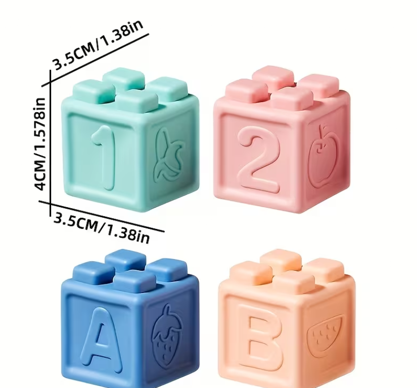 Soft Rubber Building Blocks
